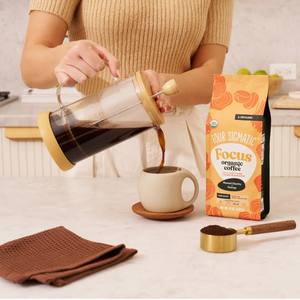 Pouring coffee