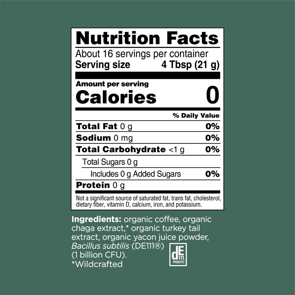Four Sigmatic Happy Gut Organic Ground Coffee Nutrition Facts