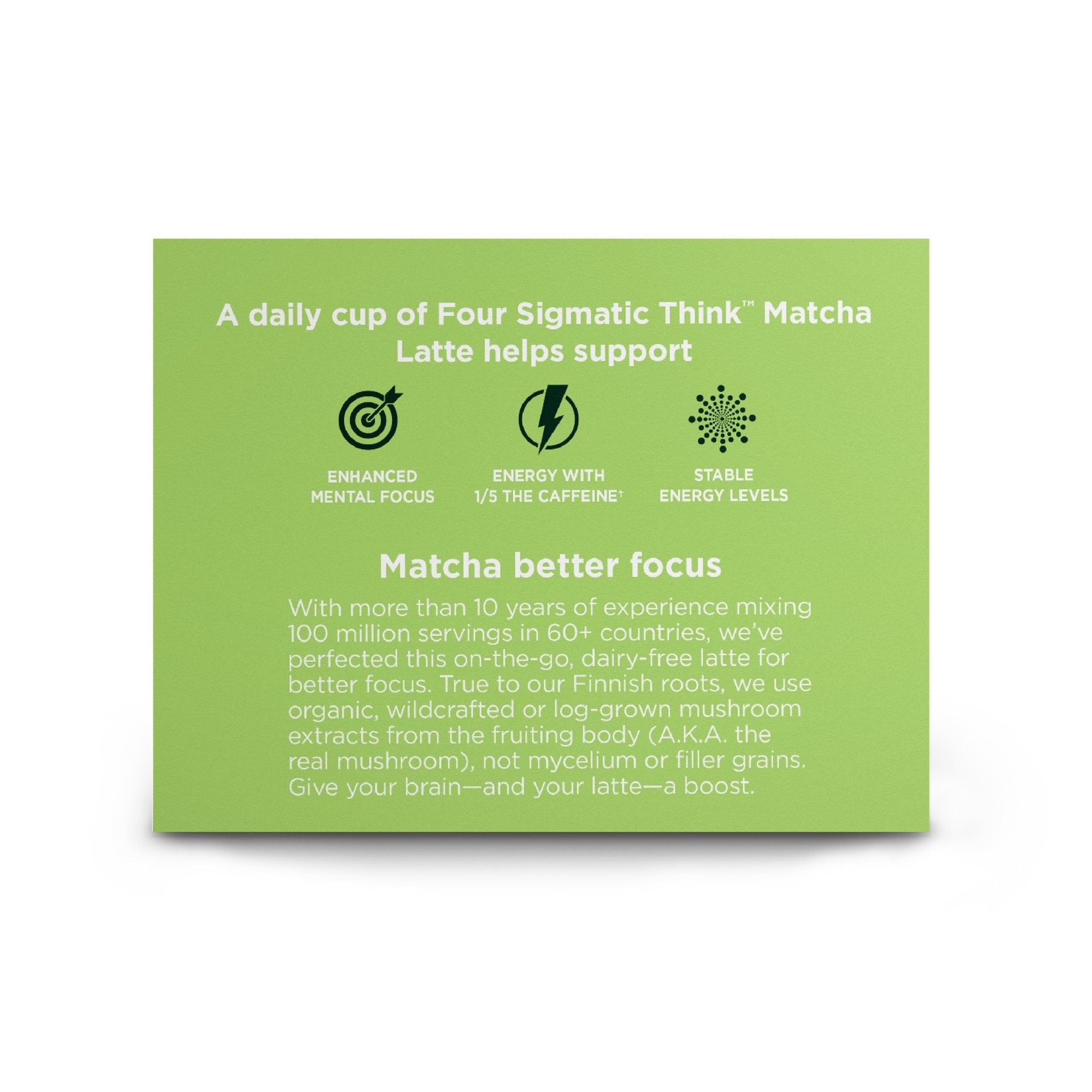 Four Sigmatic Think Organic Matcha Latte Mix Side