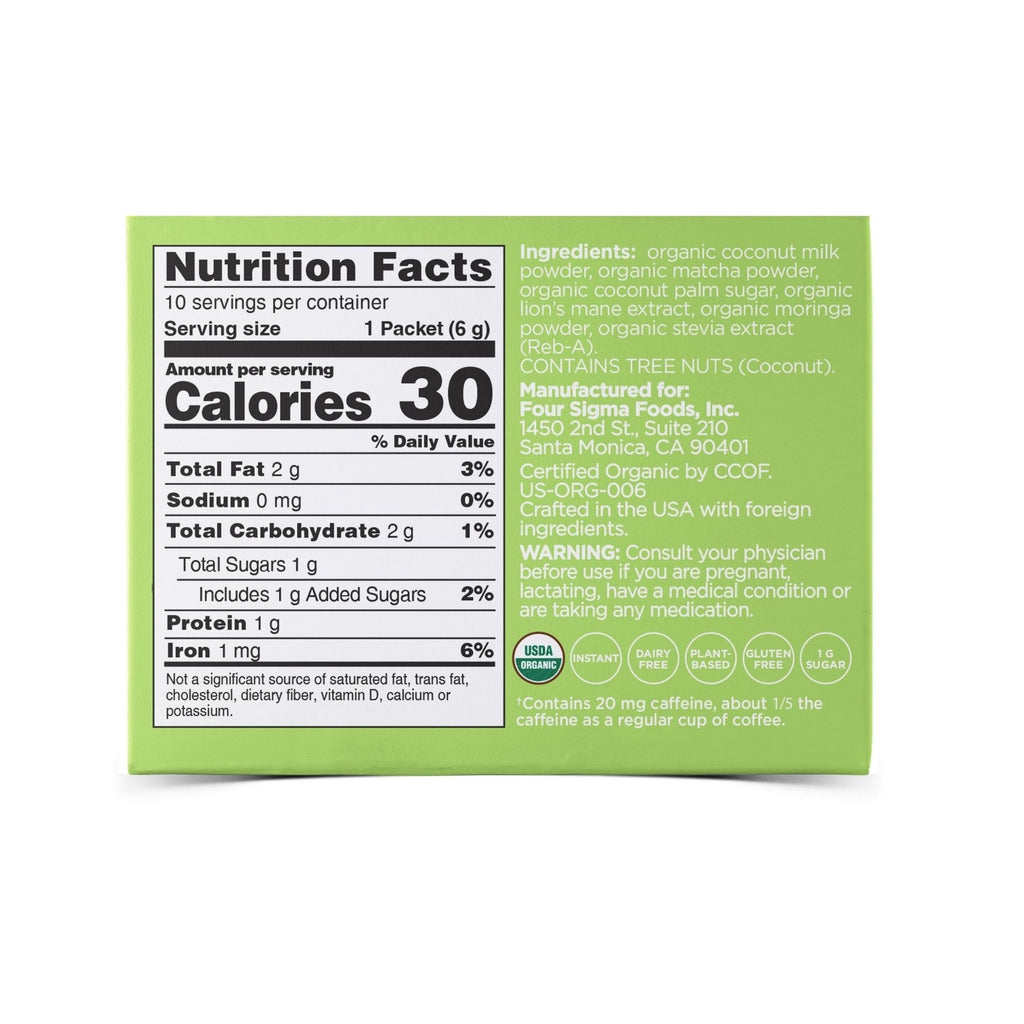 Four Sigmatic Think Organic Matcha Latte Mix Back